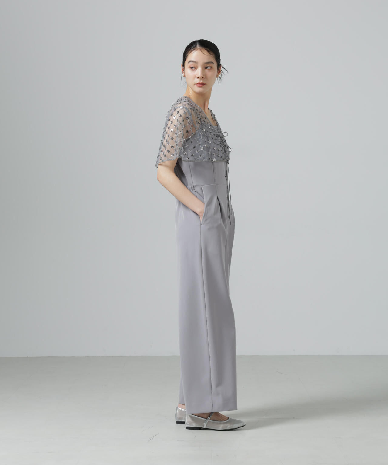 スパンコールビーズ刺繍ボレロストール 6696121300