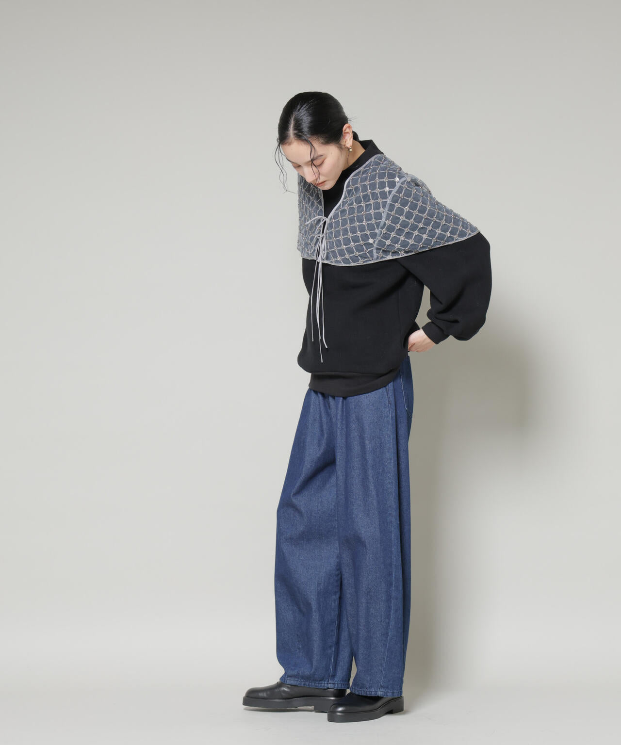 スパンコールビーズ刺繍ボレロストール 6696121300