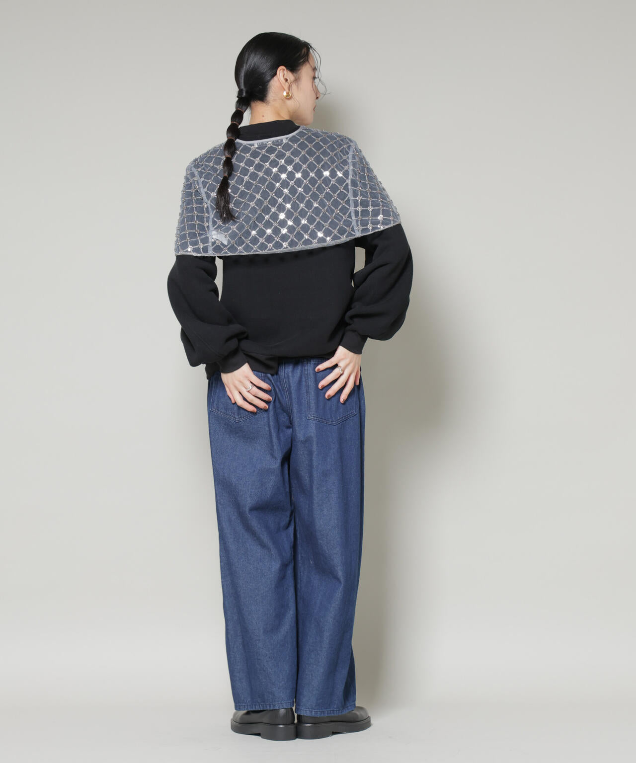 スパンコールビーズ刺繍ボレロストール 6696121300