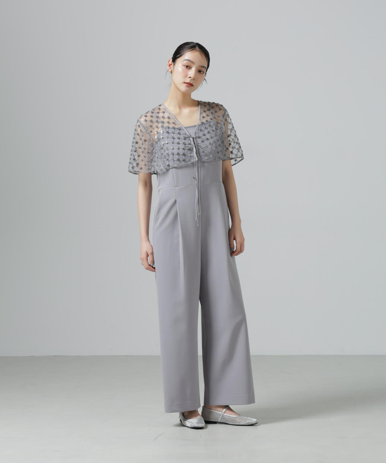 スパンコールビーズ刺繍ボレロストール 6696121300