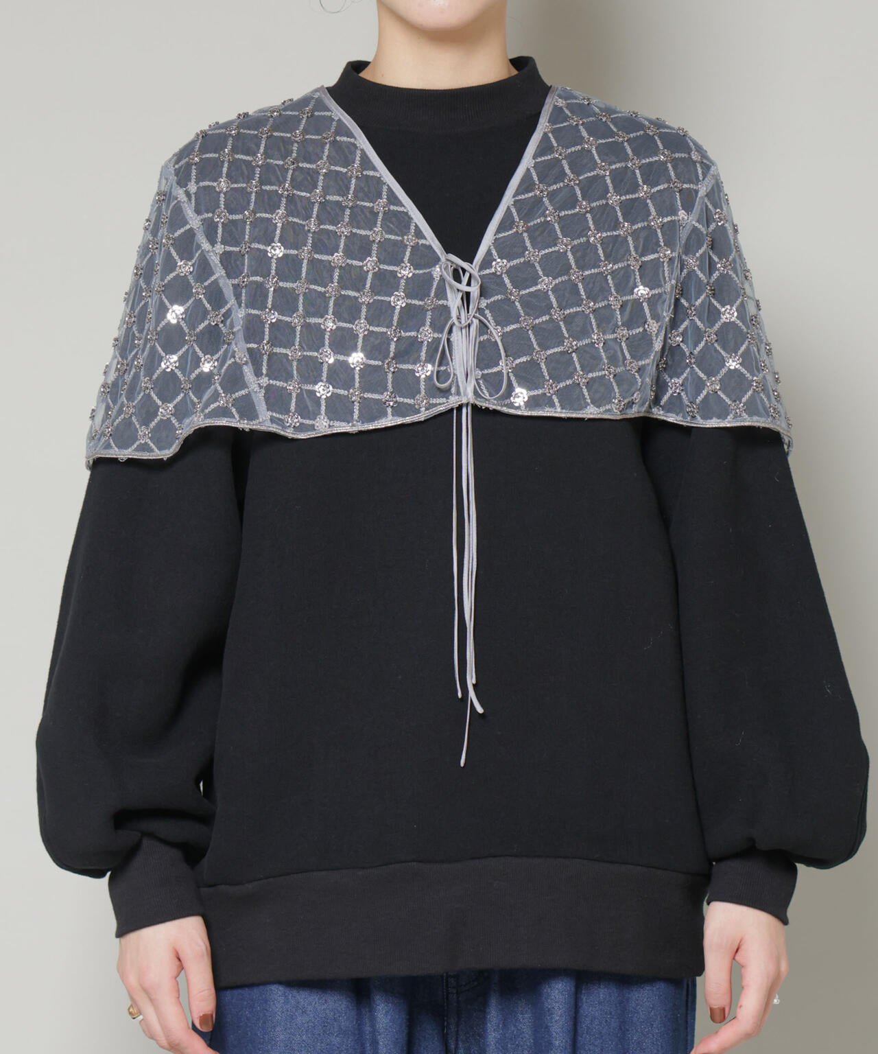 スパンコールビーズ刺繍ボレロストール 6696121300