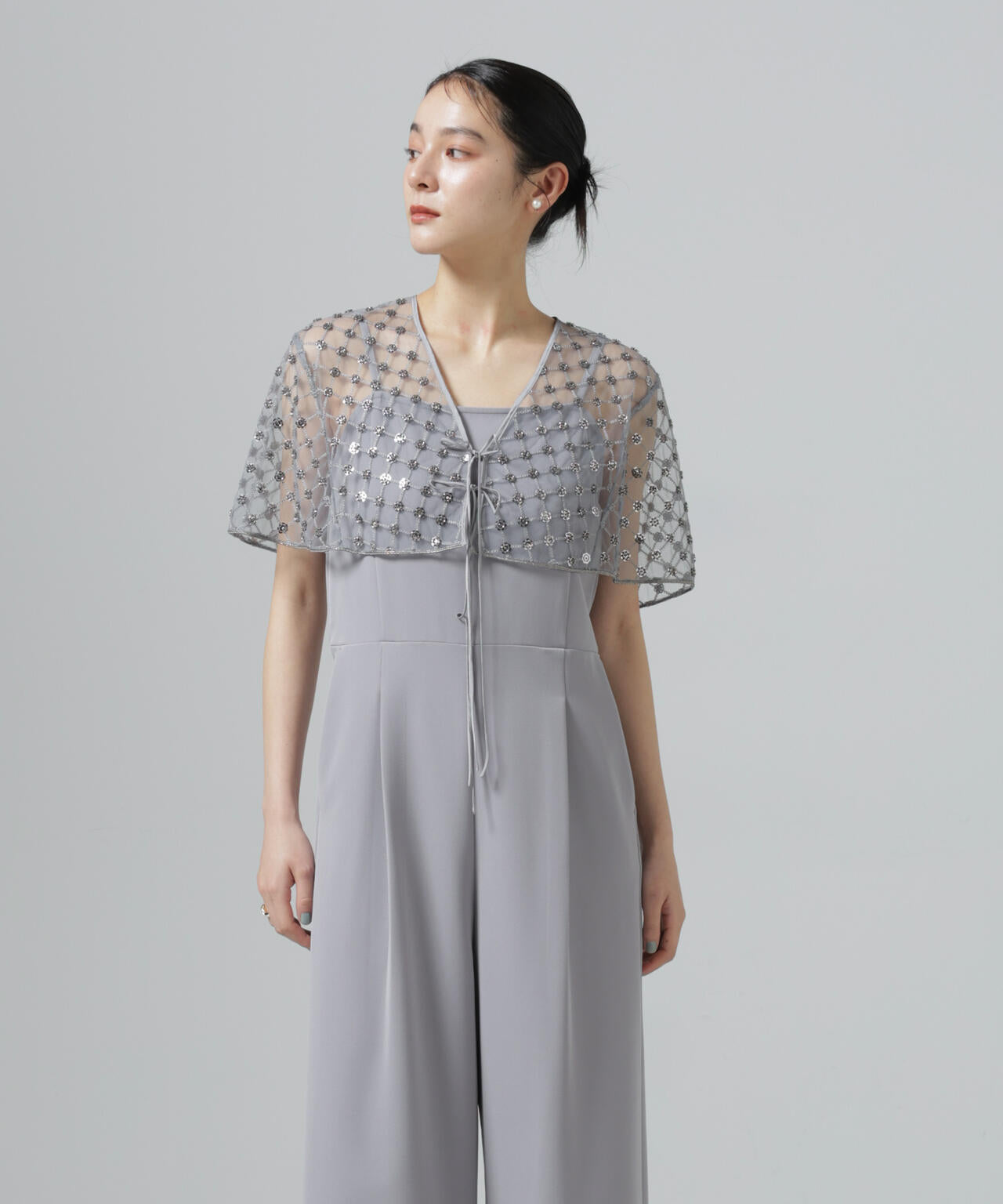 スパンコールビーズ刺繍ボレロストール 6696121300