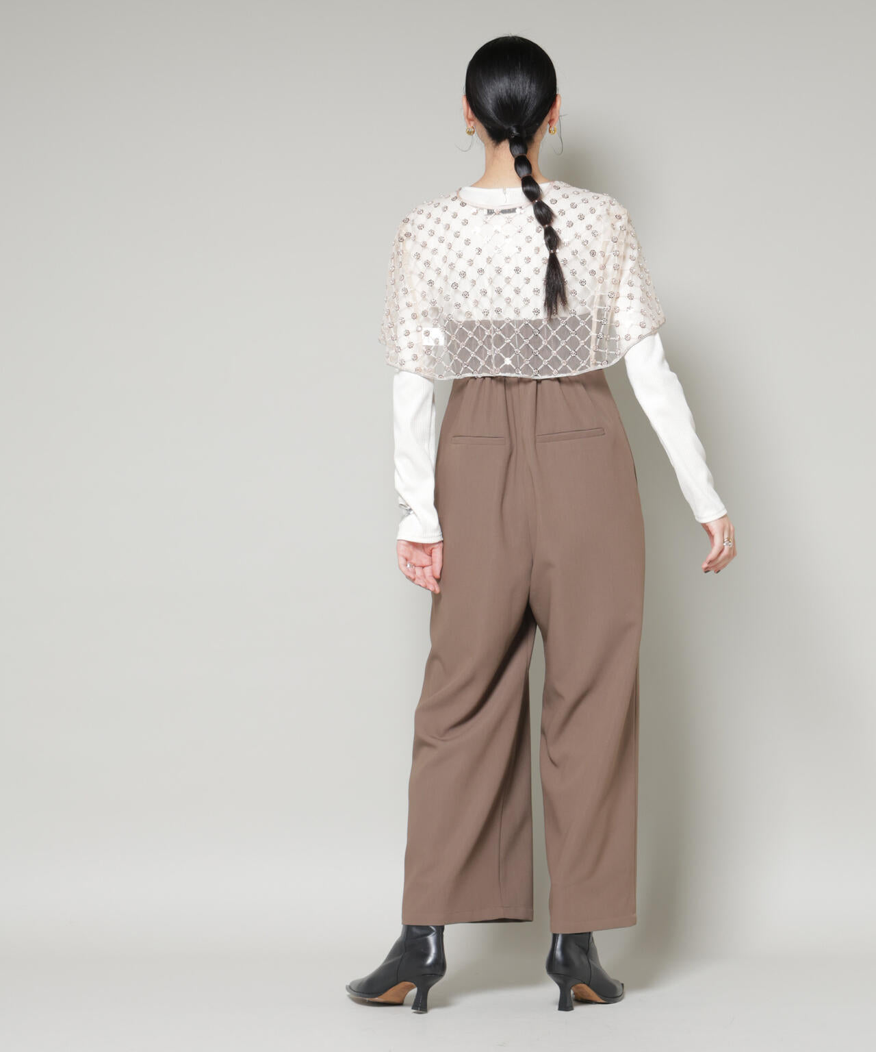 スパンコールビーズ刺繍ボレロストール 6696121300