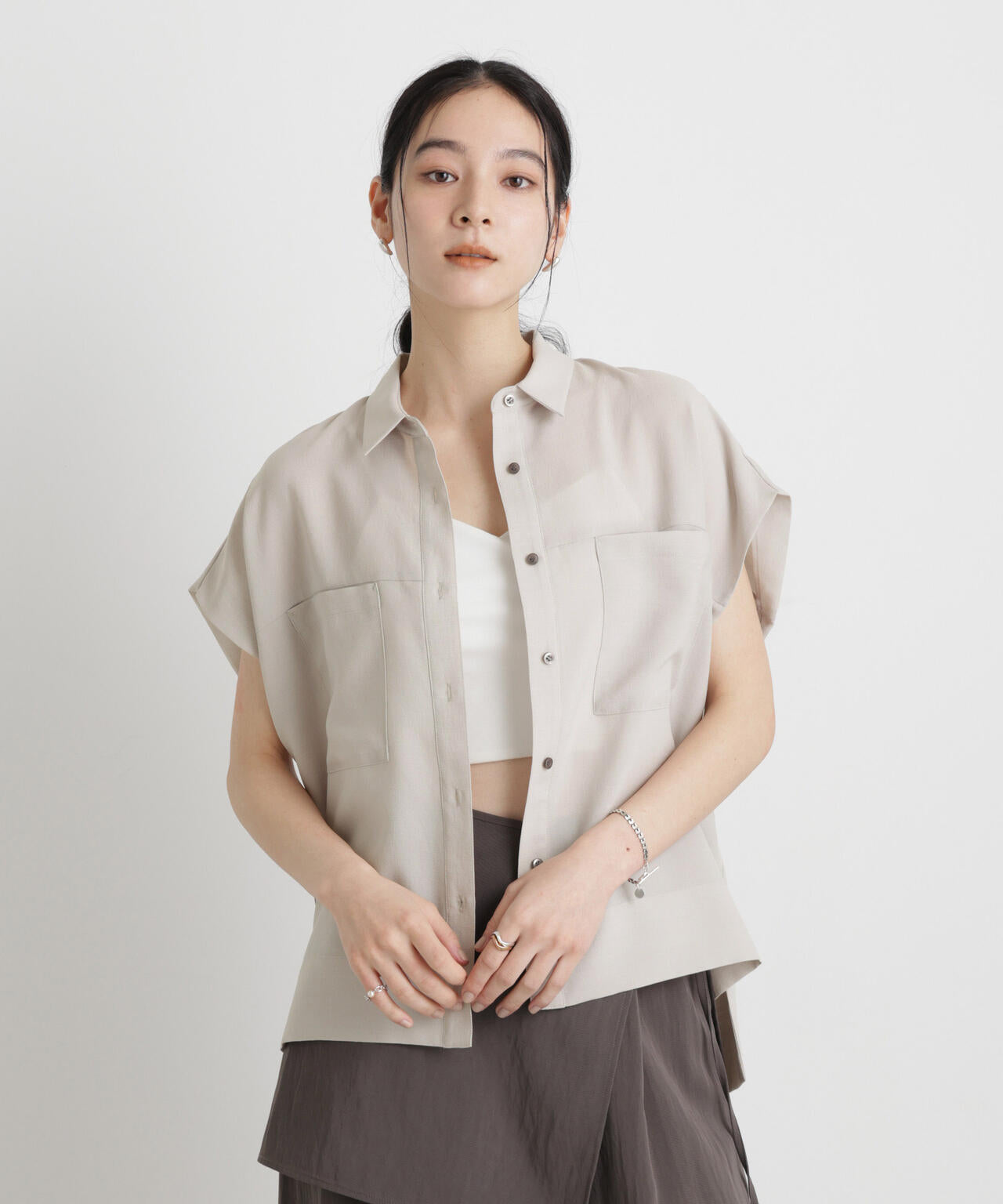 メランジドライ ポケットシャツ(セットアップ可) 6696121301