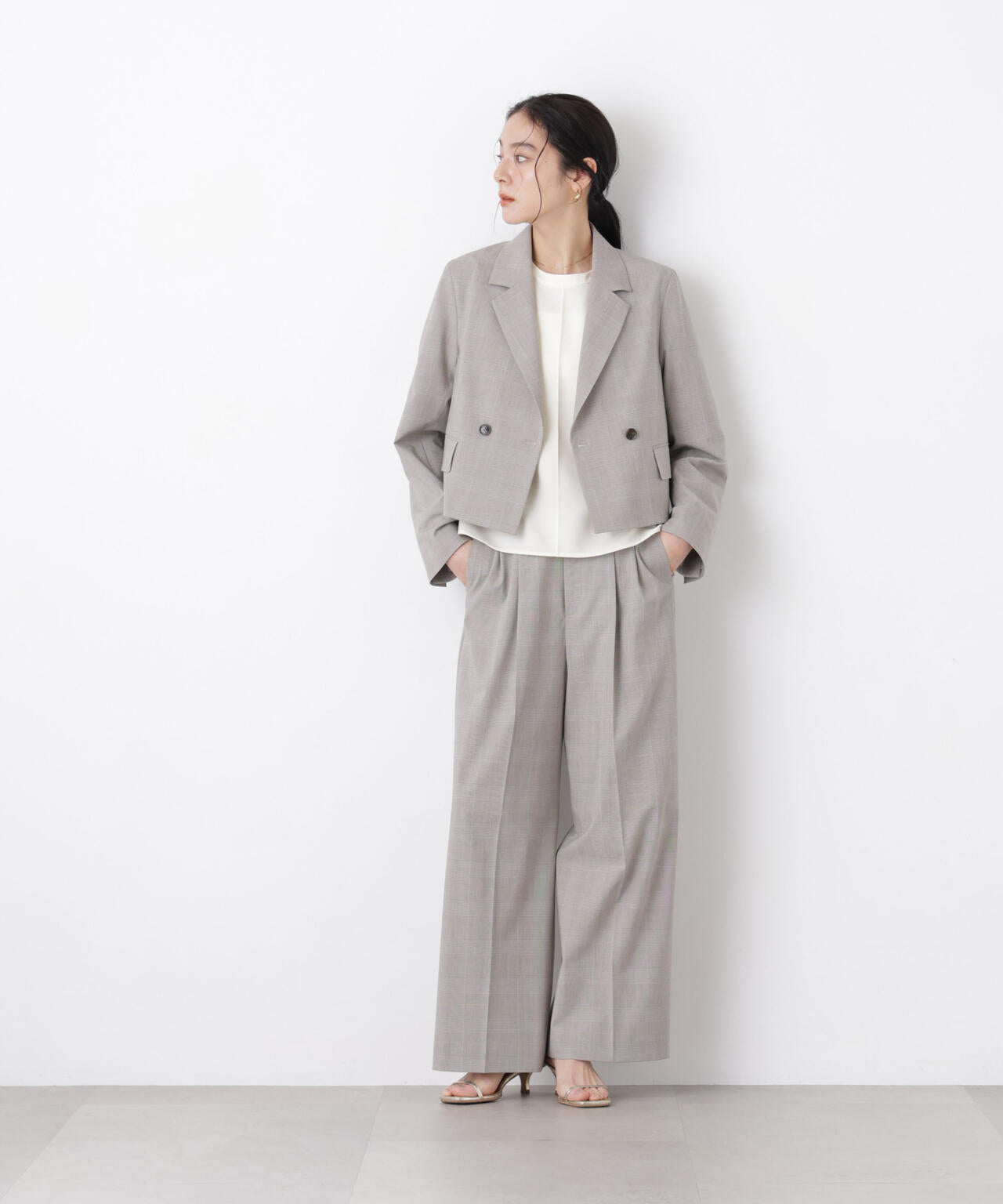 DressT/クルーネックハーフスリーブブラウス 6696121302