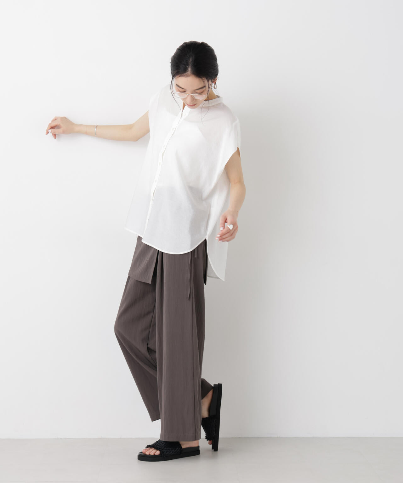 バンドカラードルマンブラウス 6696121315