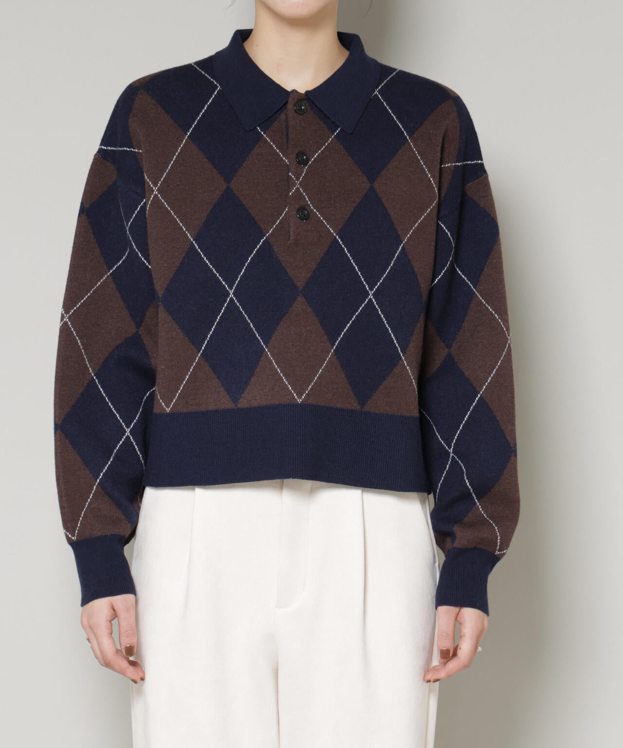 アーガイルワイドポロニット 6696122300