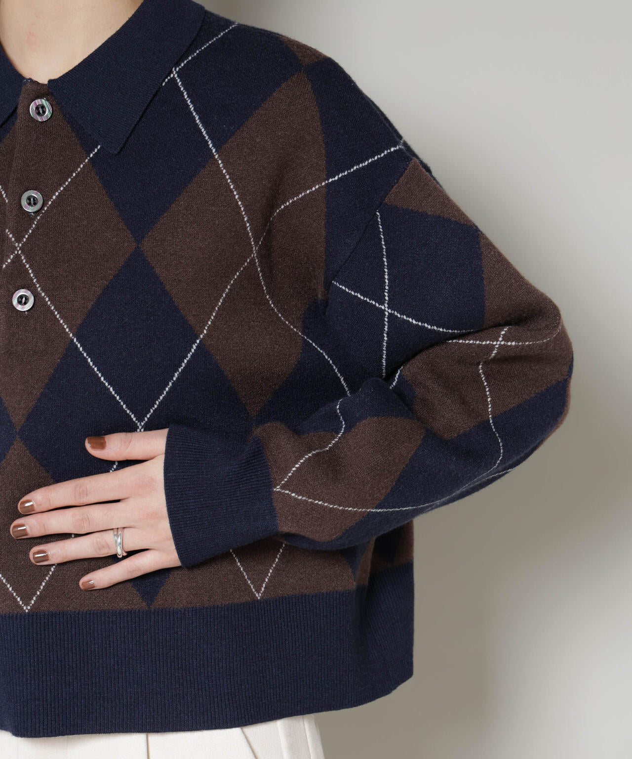 アーガイルワイドポロニット 6696122300