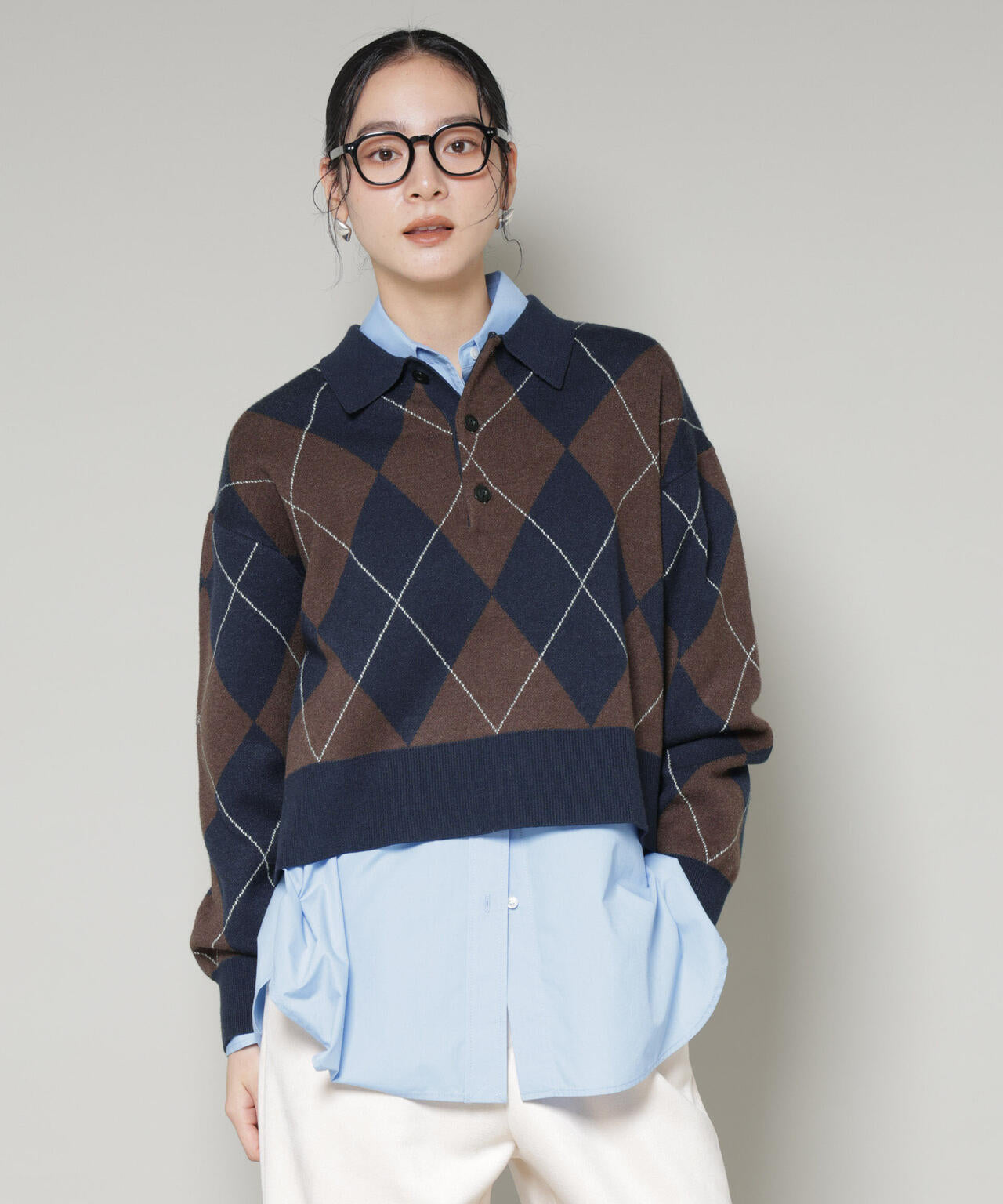 アーガイルワイドポロニット 6696122300