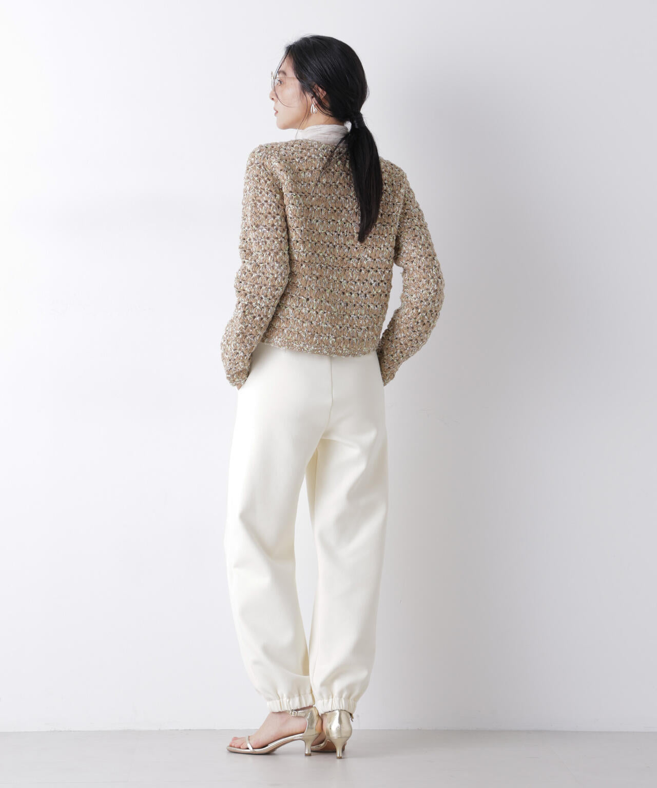 ミックスヤーンクロシェカーディガン 6696122301