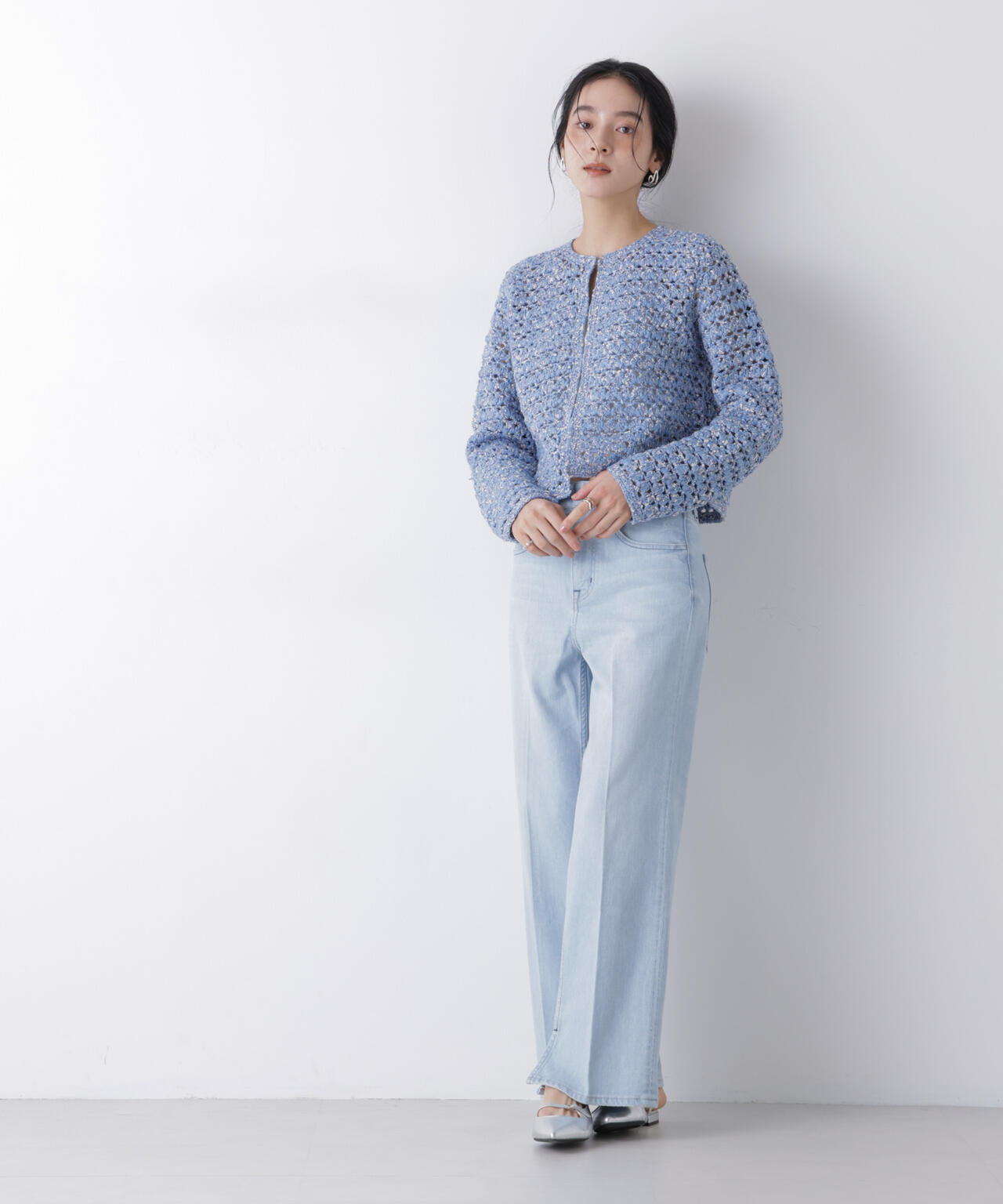 ミックスヤーンクロシェカーディガン 6696122301