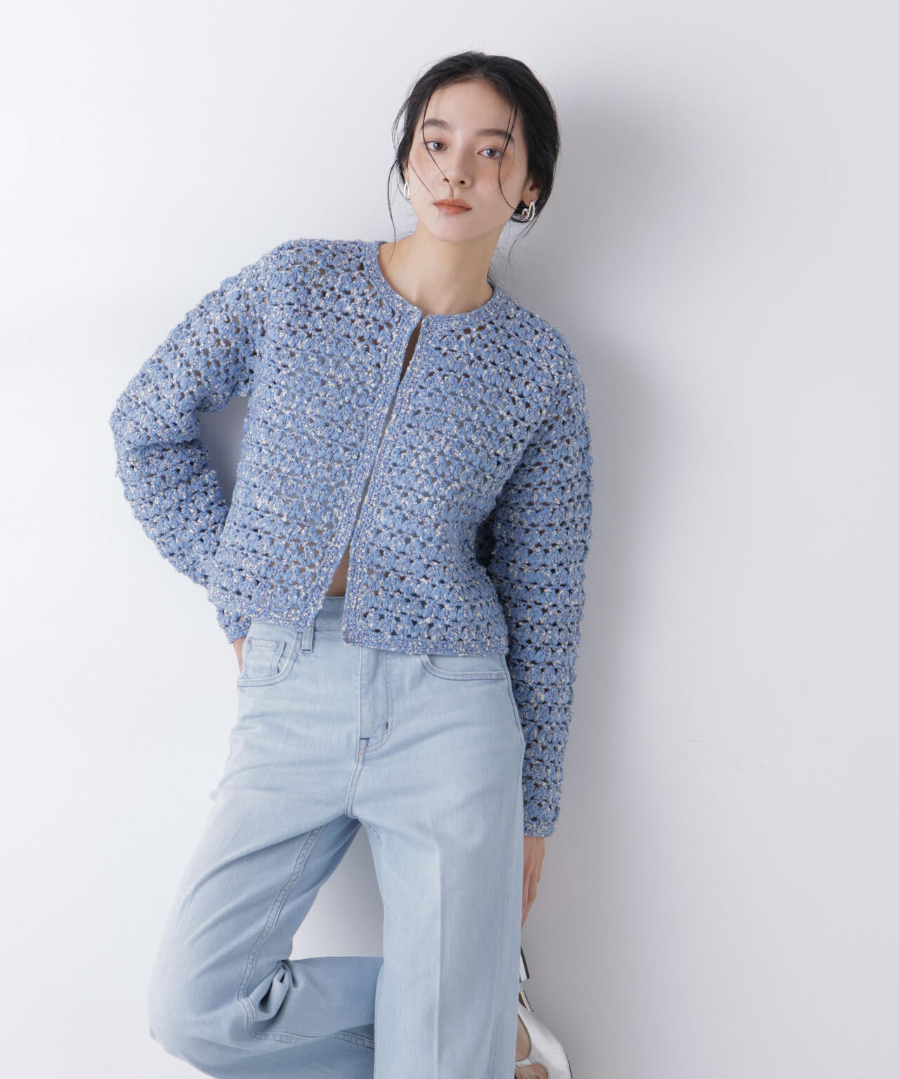 ミックスヤーンクロシェカーディガン 6696122301