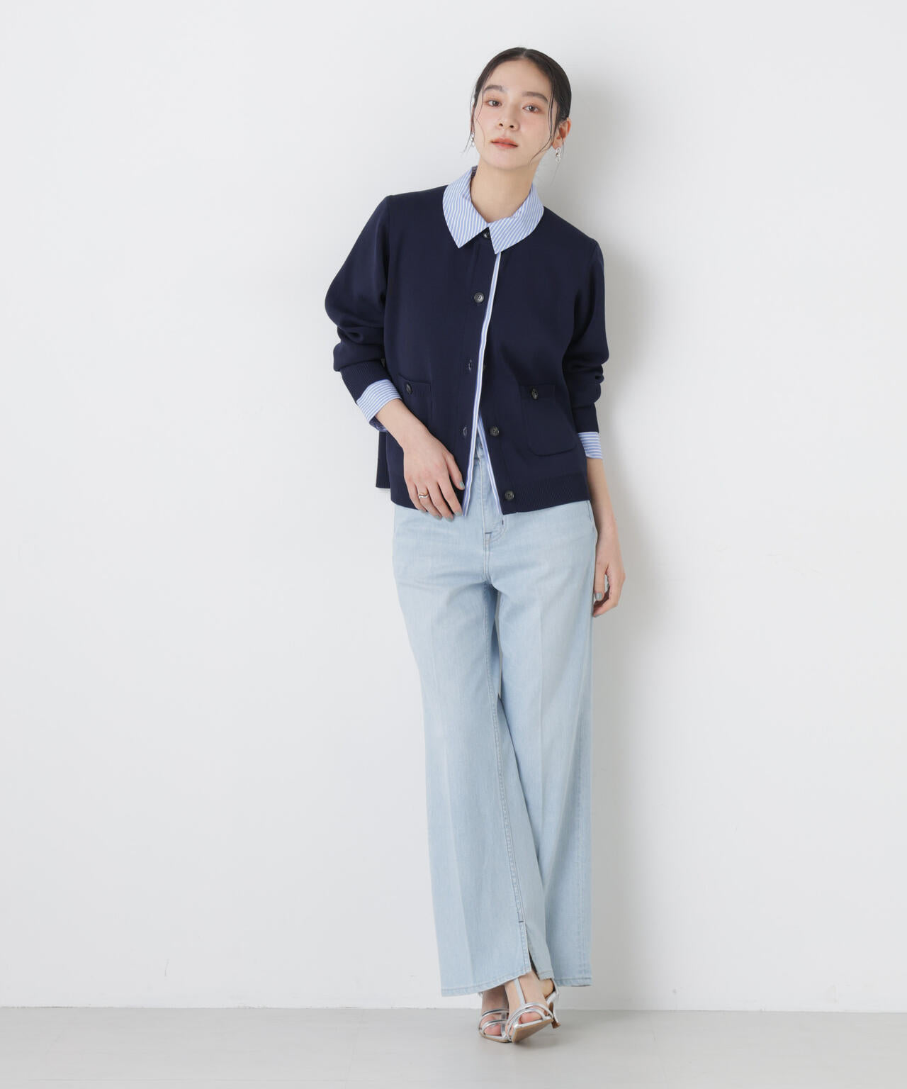 シャツドッキングニットカーディガン 6696122303