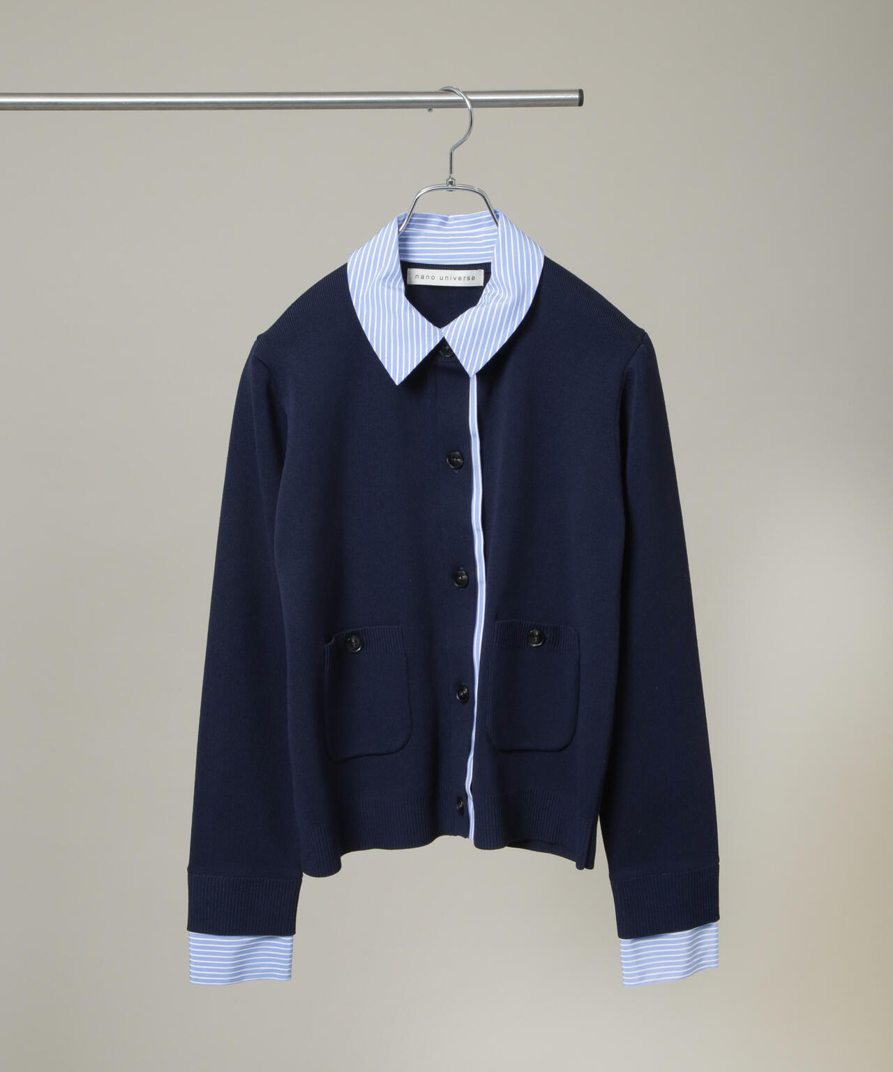 シャツドッキング ニットカーディガン