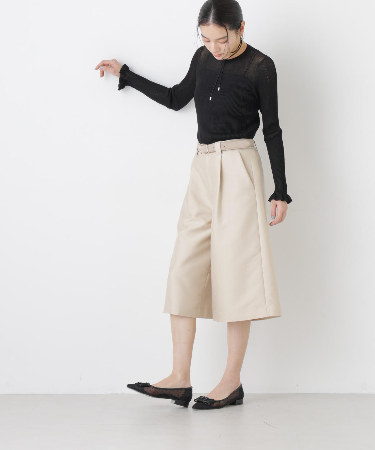 シアーリブフリルカフニット 6696122304