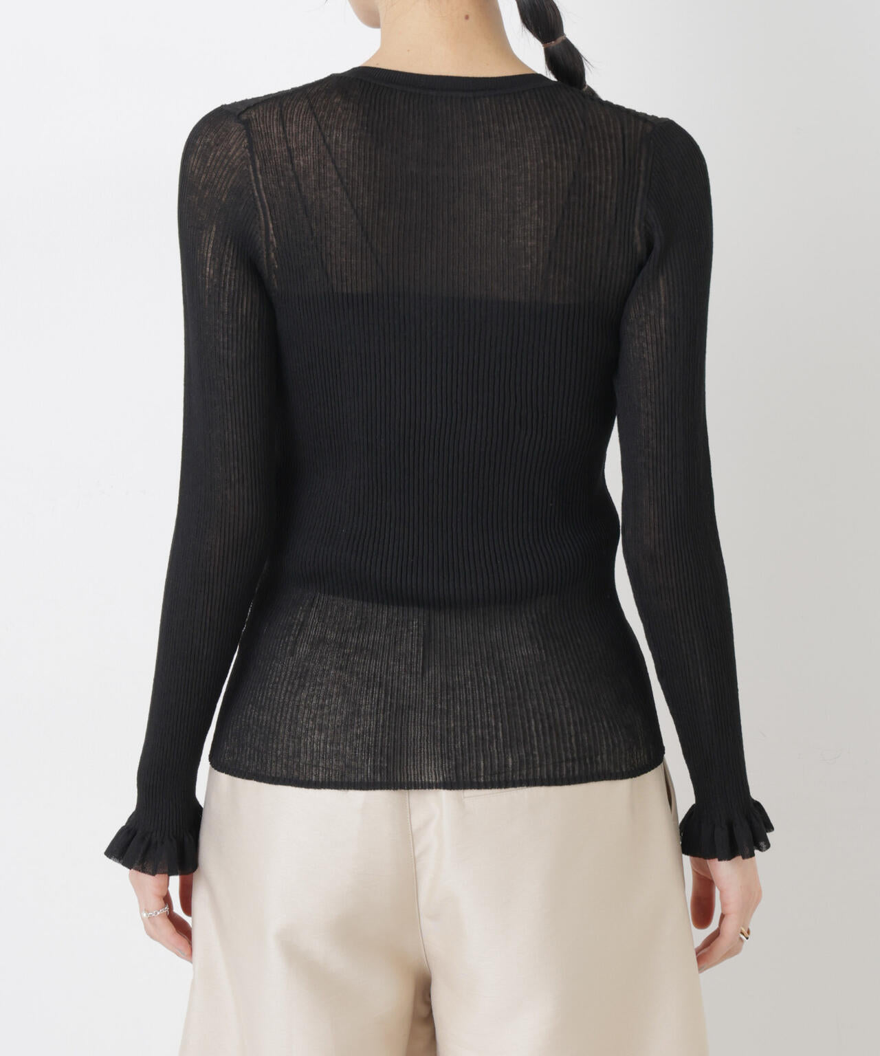 シアーリブフリルカフニット 6696122304