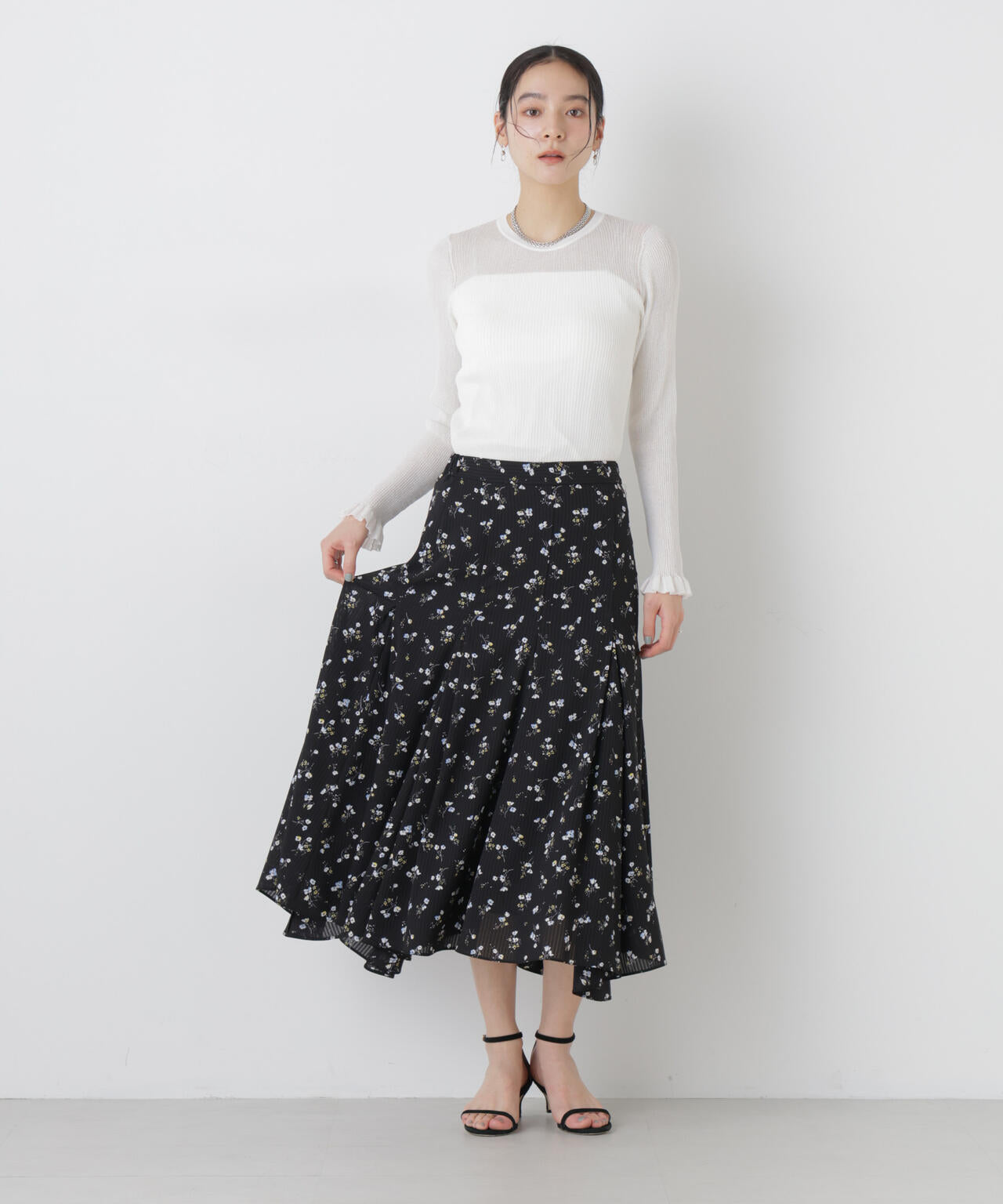 シアーリブフリルカフニット 6696122304