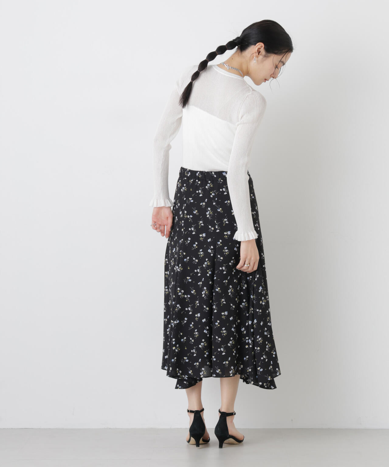 シアーリブフリルカフニット 6696122304