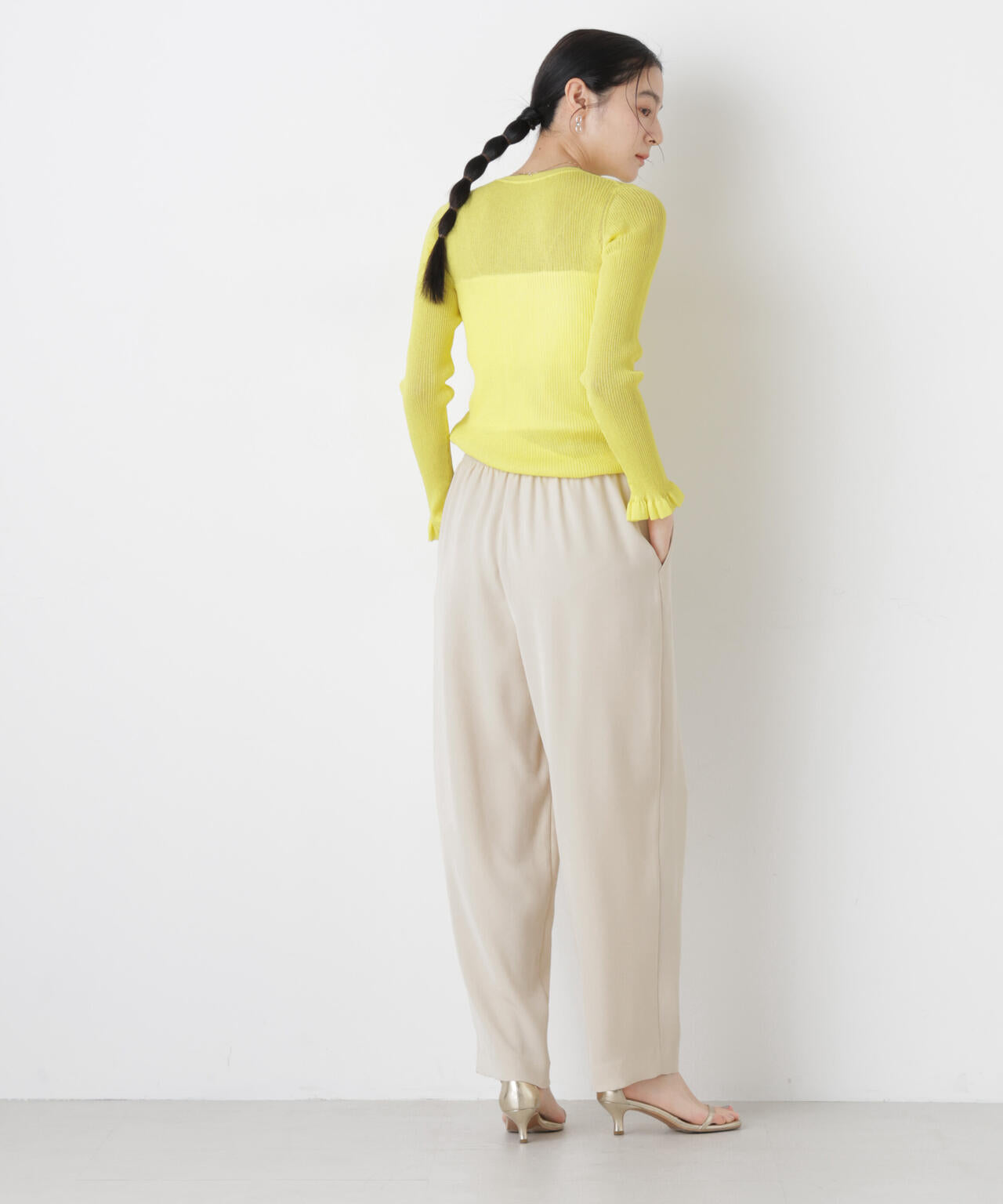 シアーリブフリルカフニット 6696122304