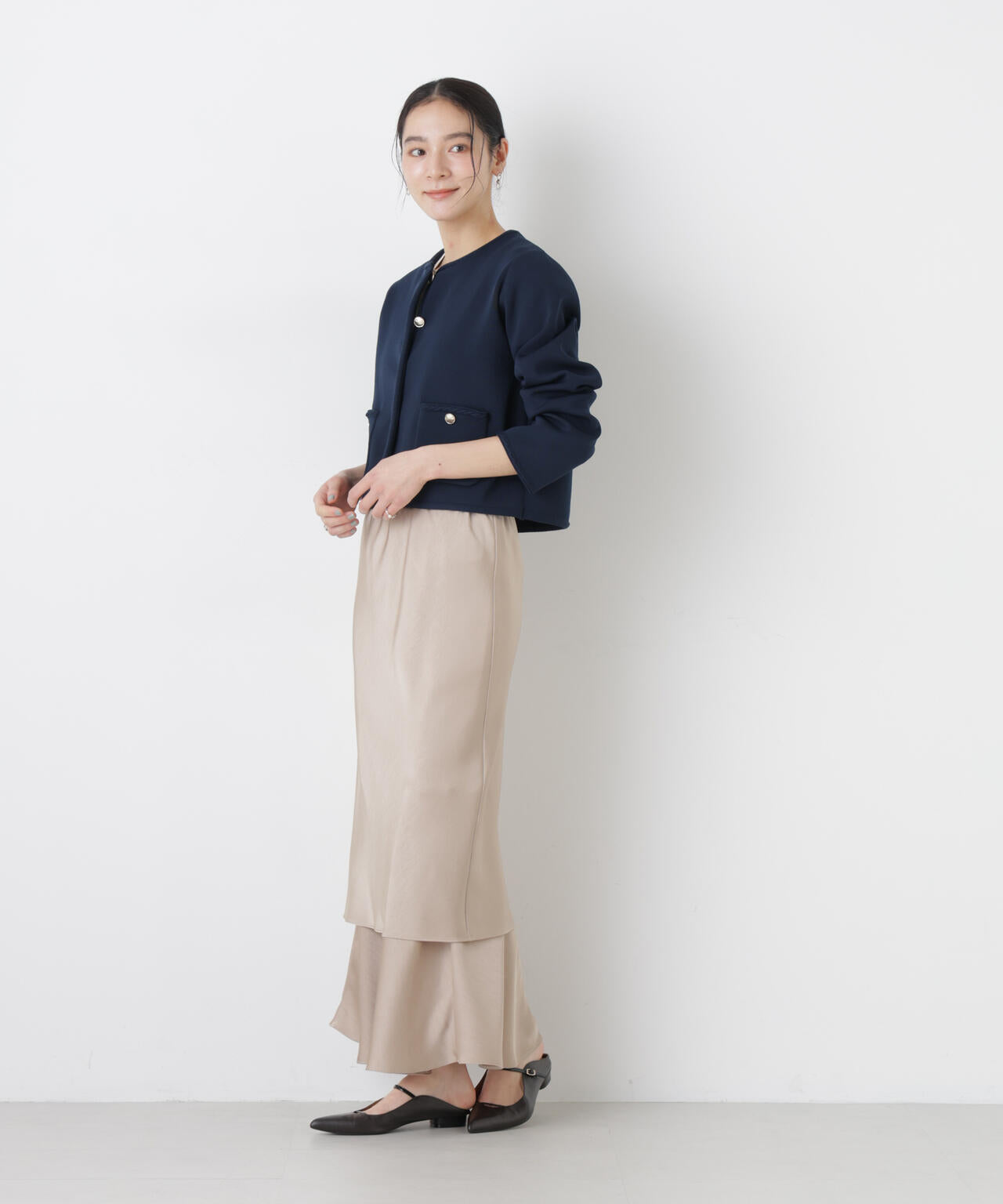 ゴールドボタンニットジャケット 6696122311