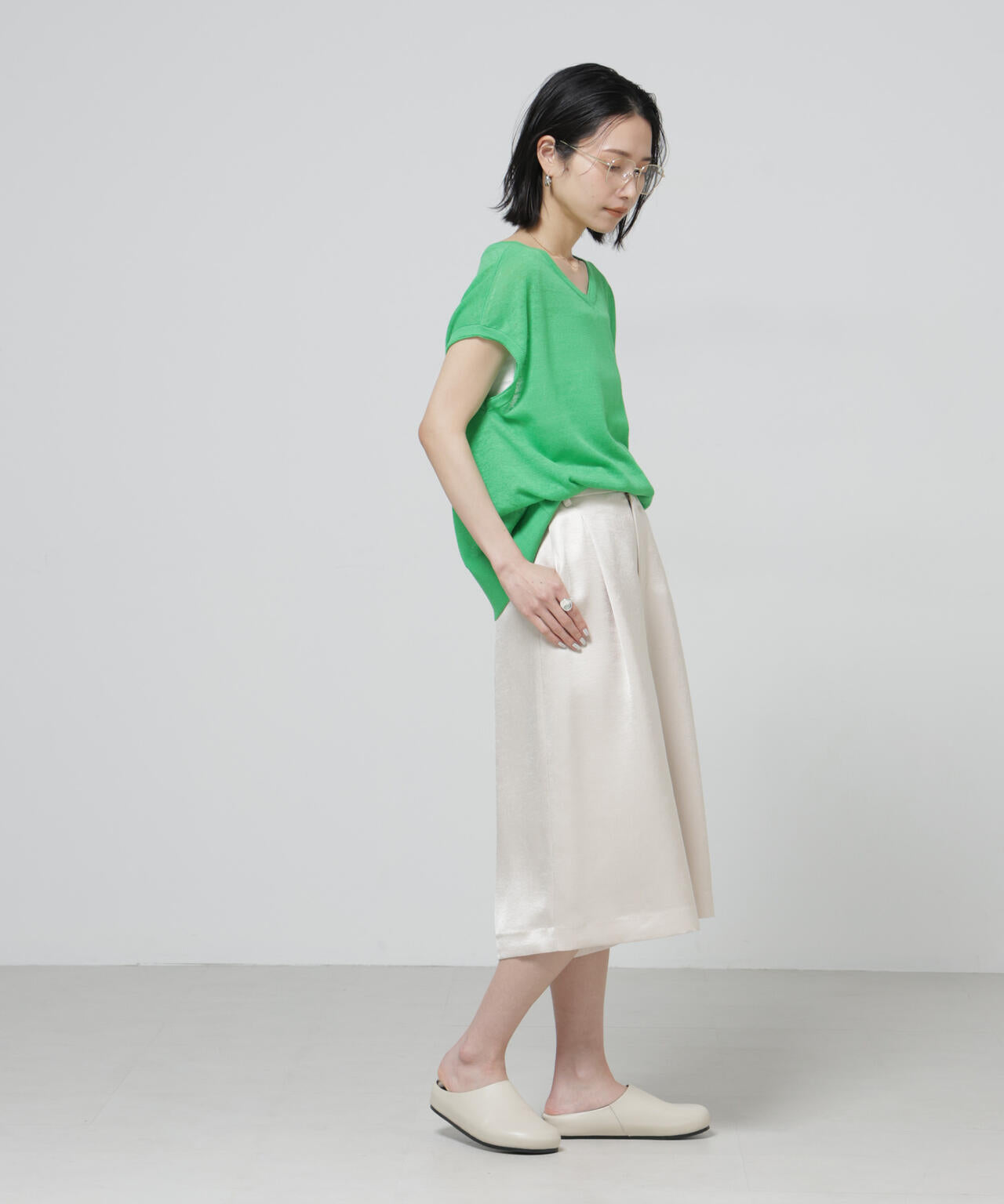 European Flax 2wayフレンチスリーブニット 6696122318