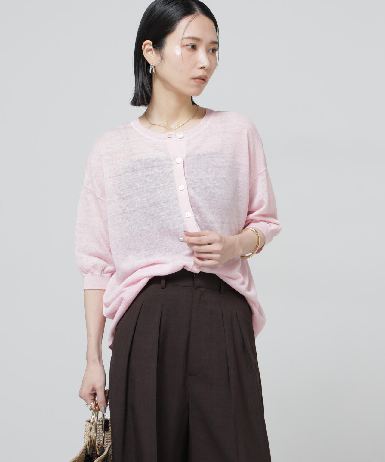 European Flax 2wayオーバーニットトップス 6696122319