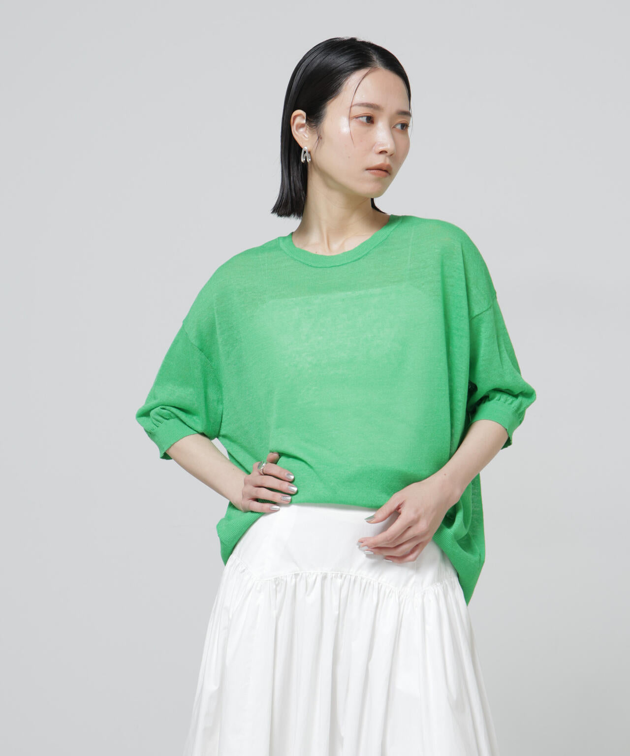European Flax 2wayオーバーニットトップス 6696122319