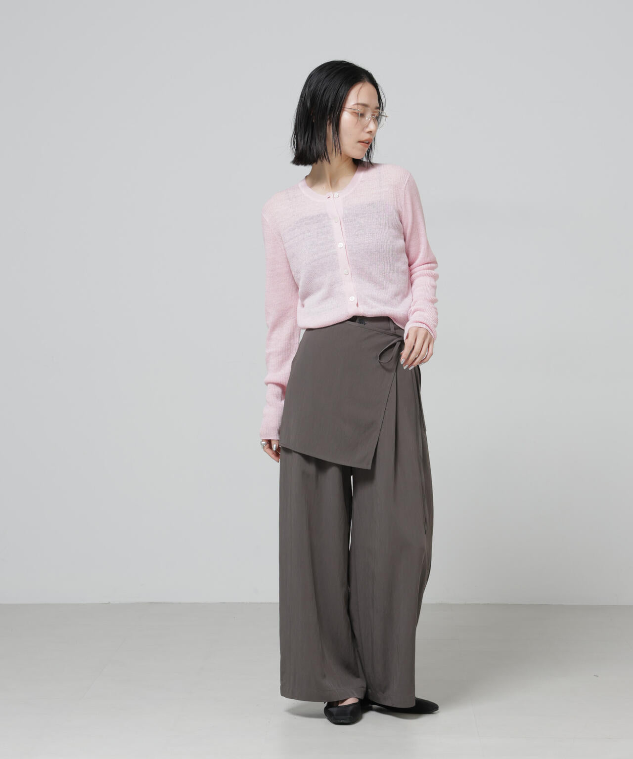 European Flax リブカーディガン 6696122320