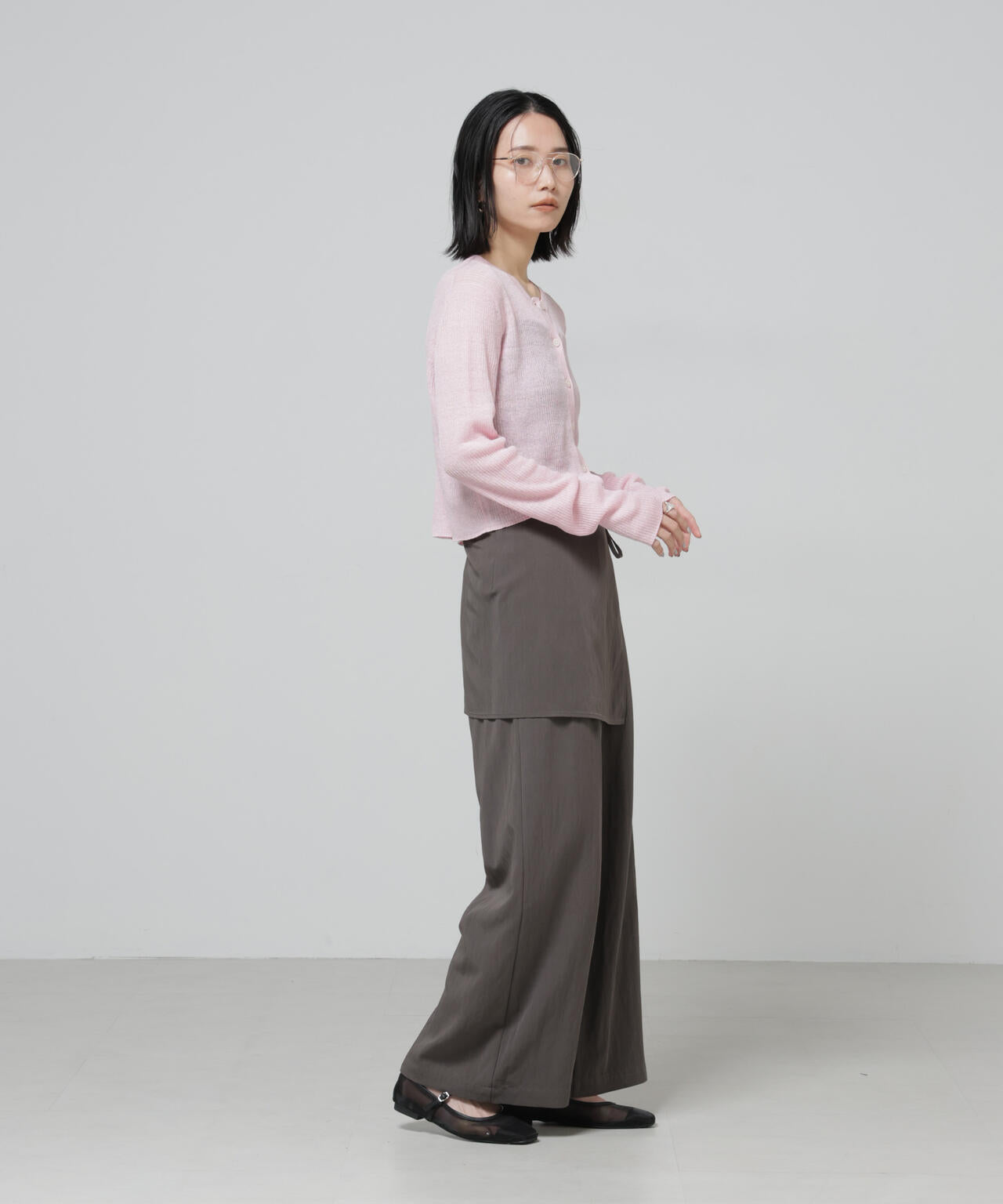 European Flax リブカーディガン 6696122320