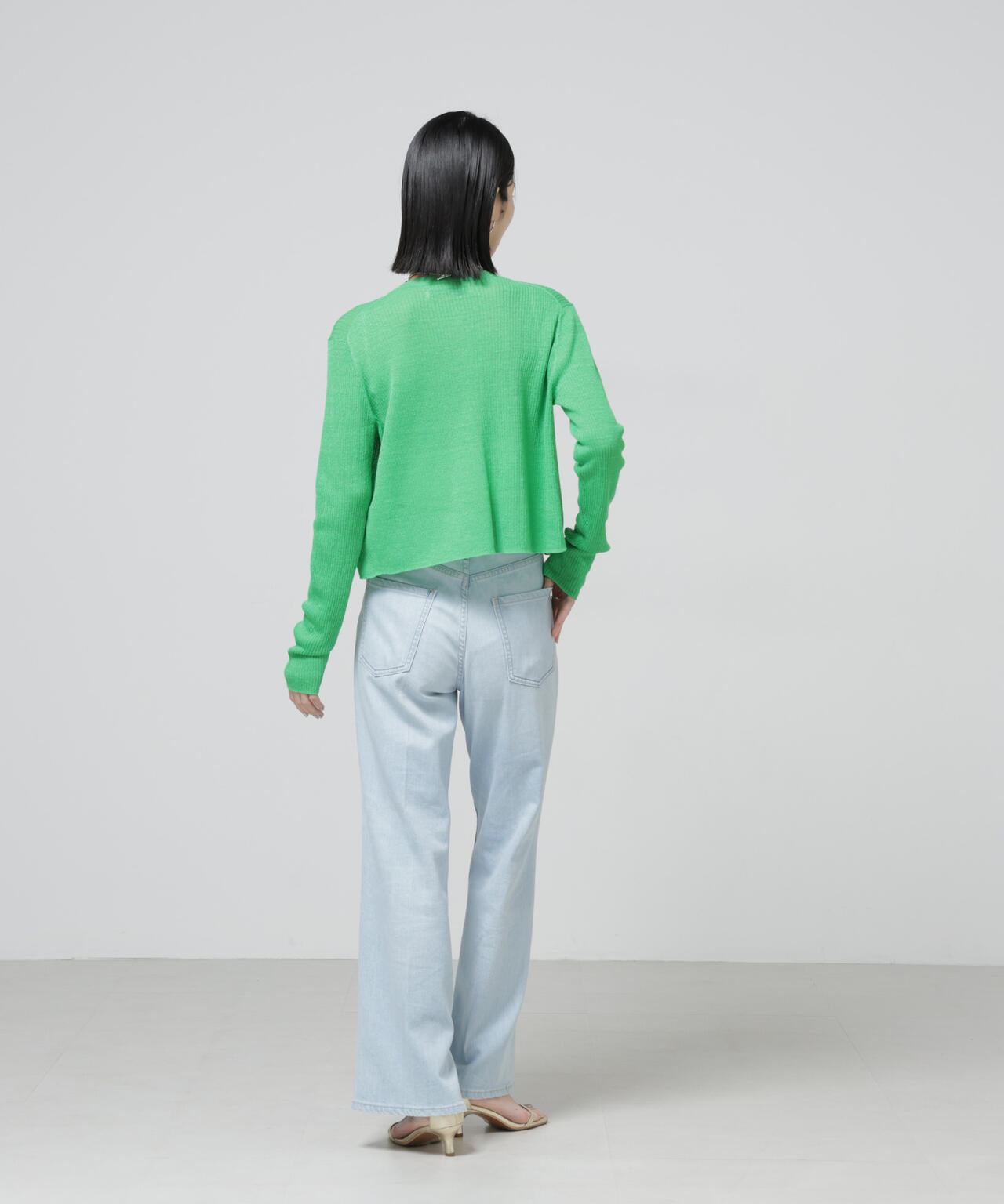 European Flax リブカーディガン 6696122320