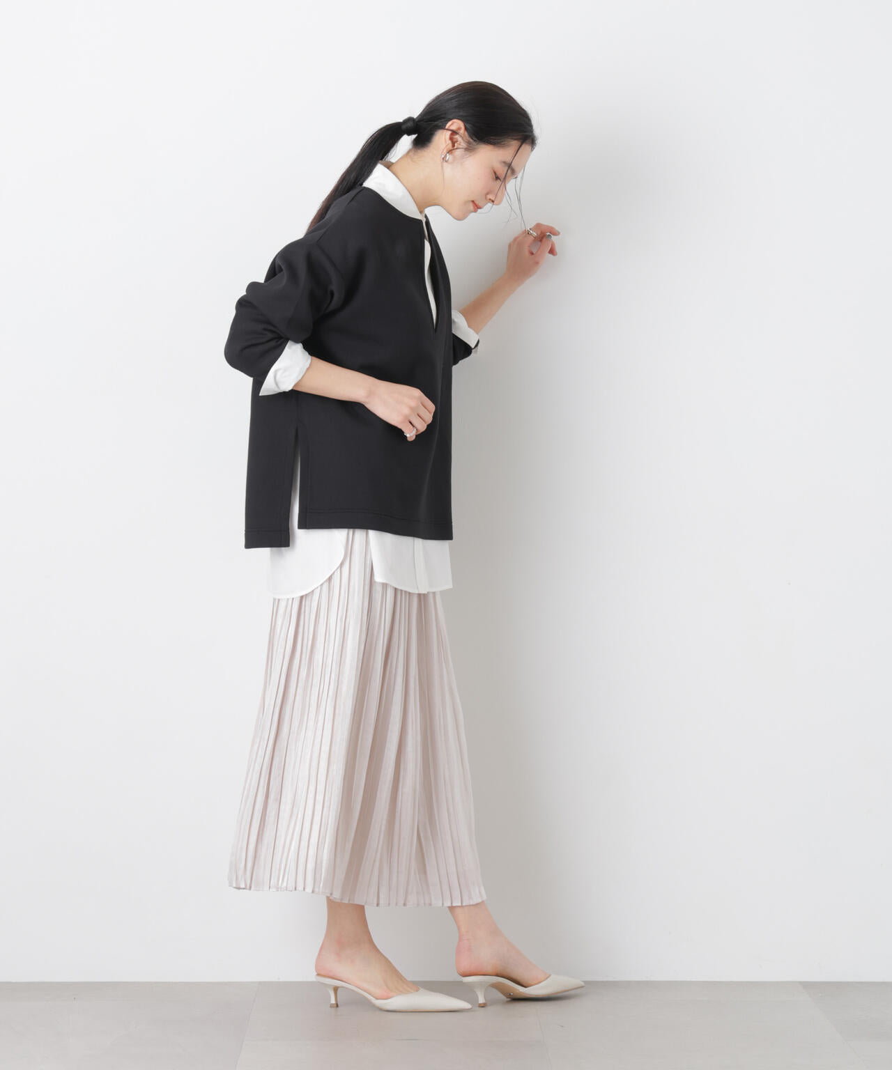 ダンボールカットキーネックスリットトップス 6696123300