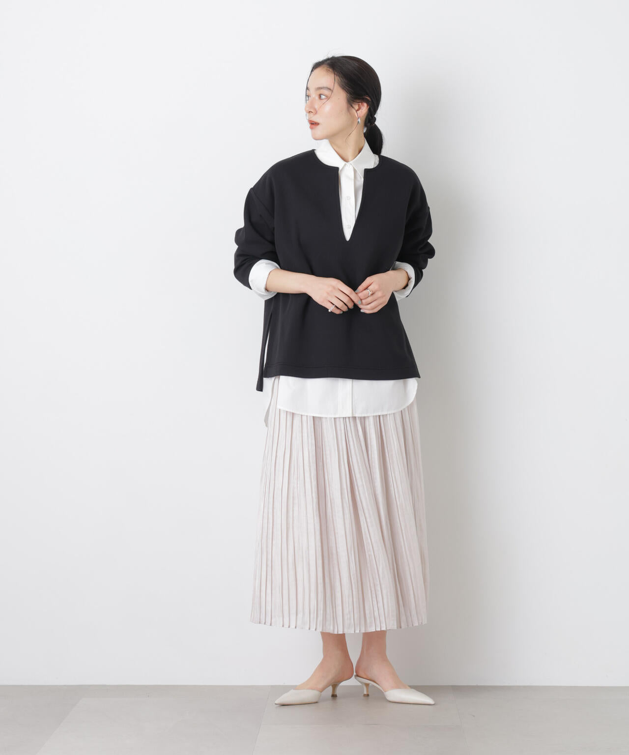 ダンボールカットキーネックスリットトップス 6696123300