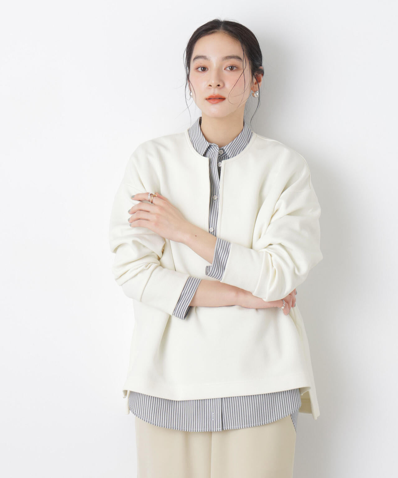 ダンボールカットキーネックスリットトップス 6696123300