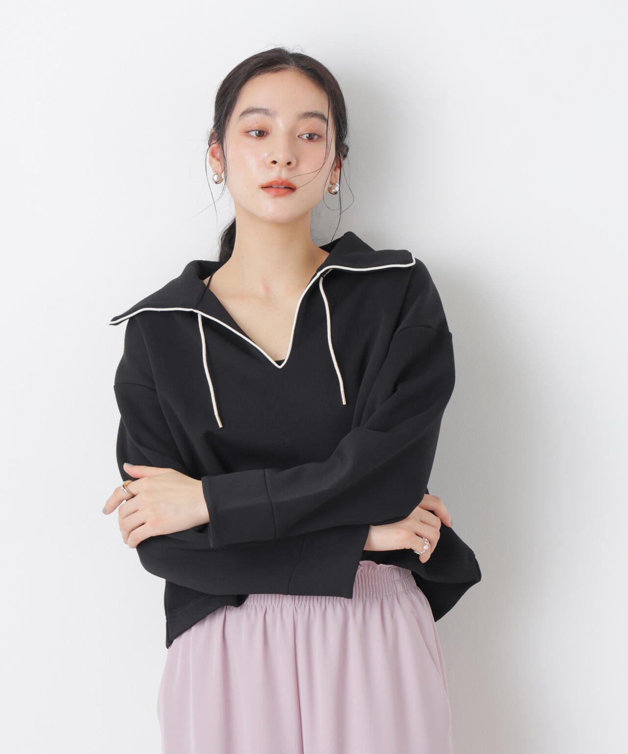 ダンボールカットバイカラーパイピングビッグカラートップス 6696123301