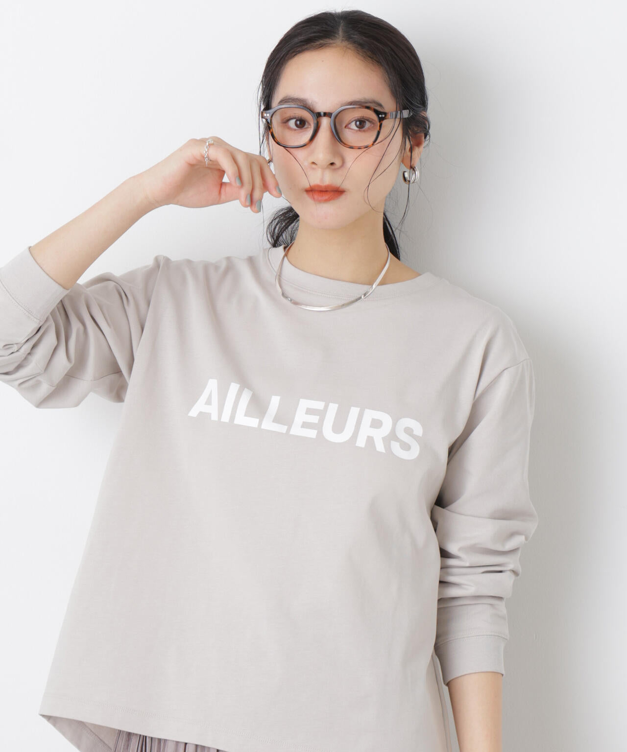 ロゴプリントロングスリーブTシャツ 6696123305
