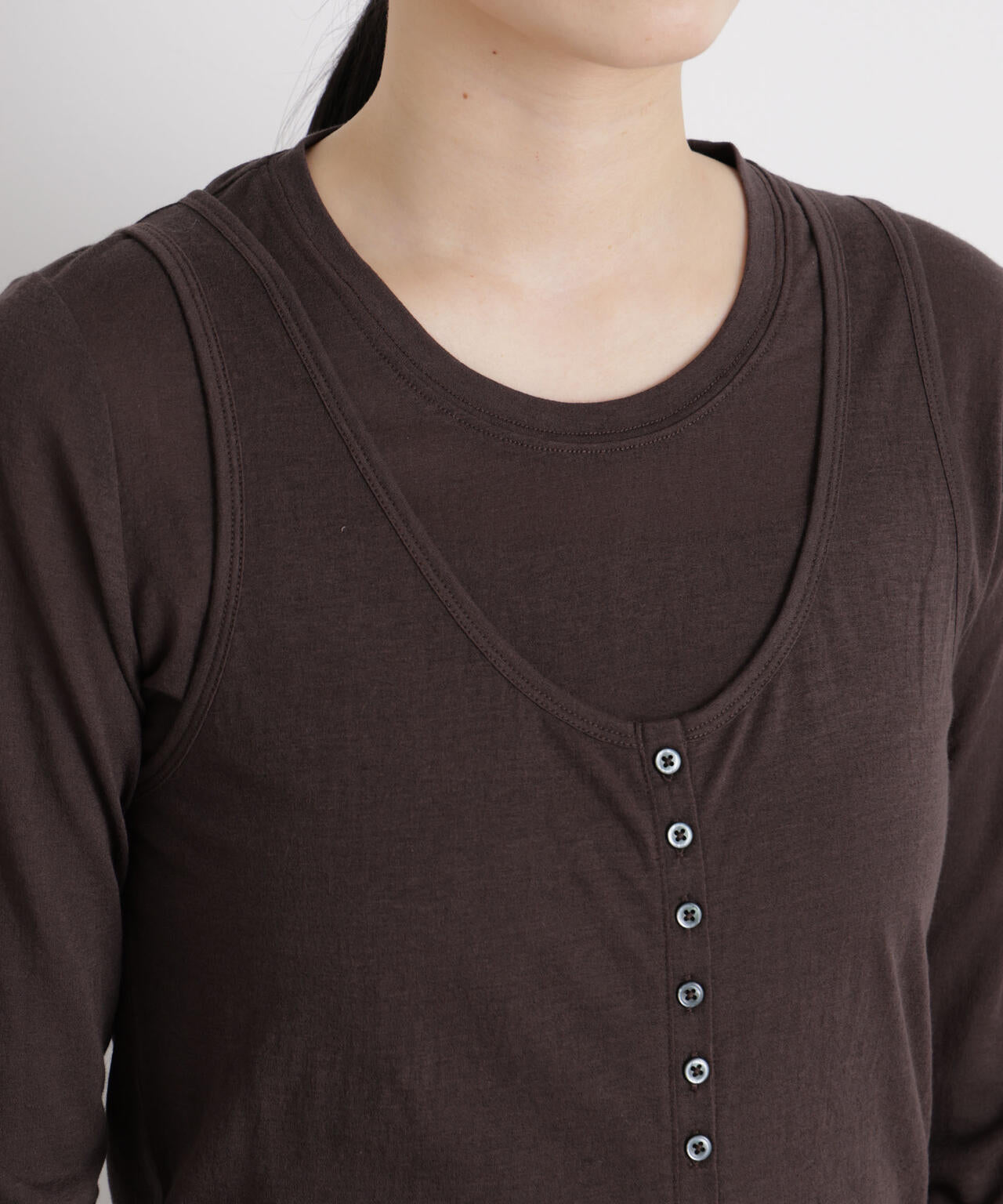 シアータンク+ロンTレイヤードセット 6696123306