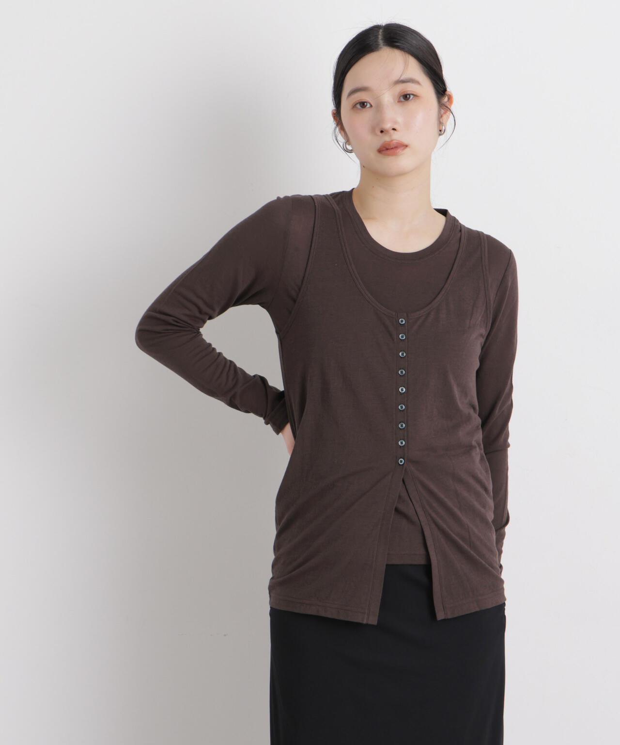 シアータンク+ロンTレイヤードセット 6696123306