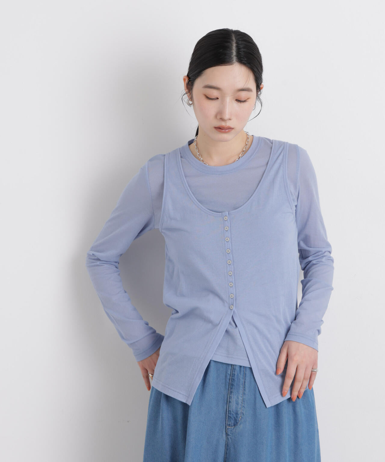 シアータンク+ロンTレイヤードセット 6696123306