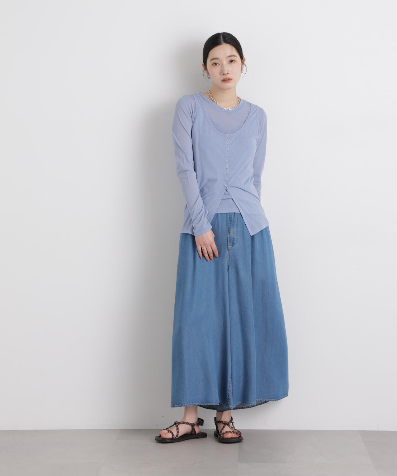 シアータンク+ロンTレイヤードセット 6696123306