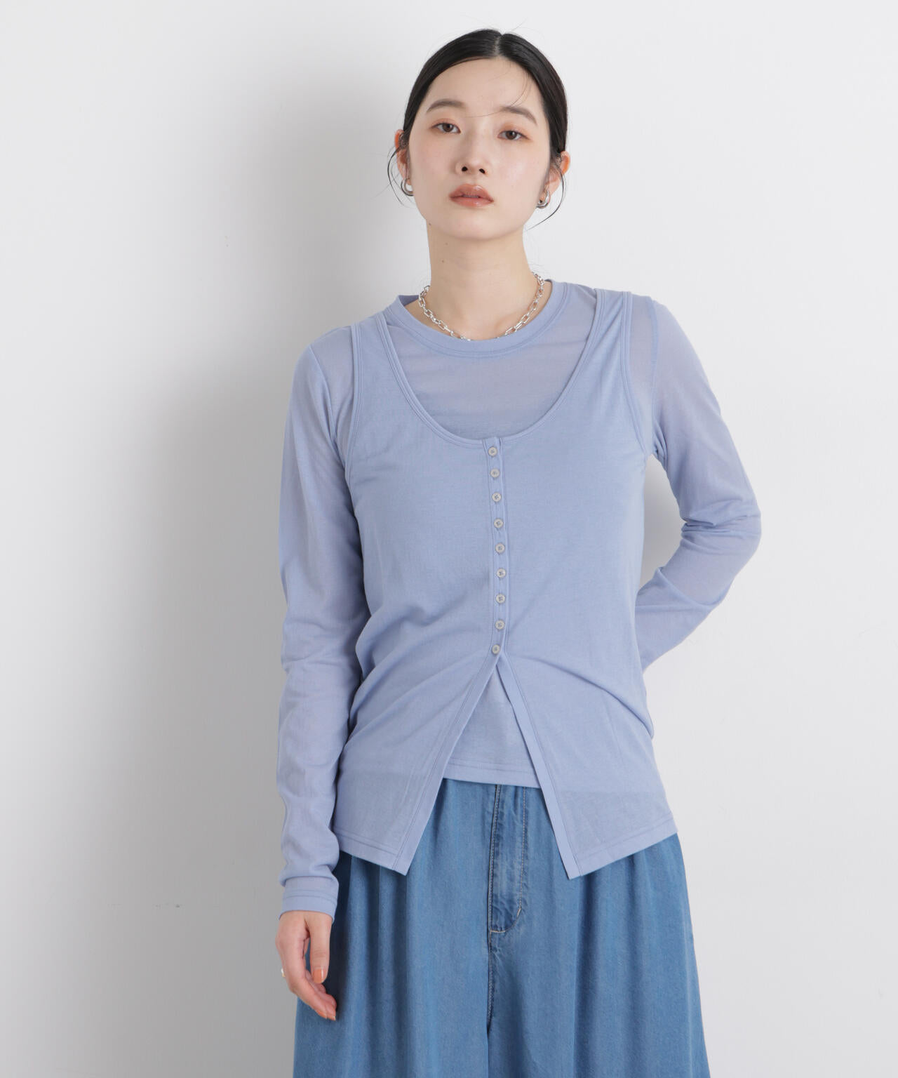 シアータンク+ロンTレイヤードセット 6696123306