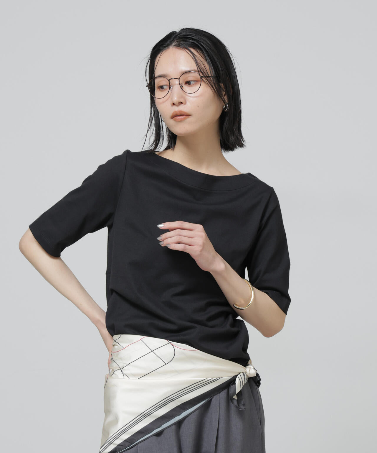 Anti Soaked(R) 汗染み防止ボートネックTシャツ 6696124303