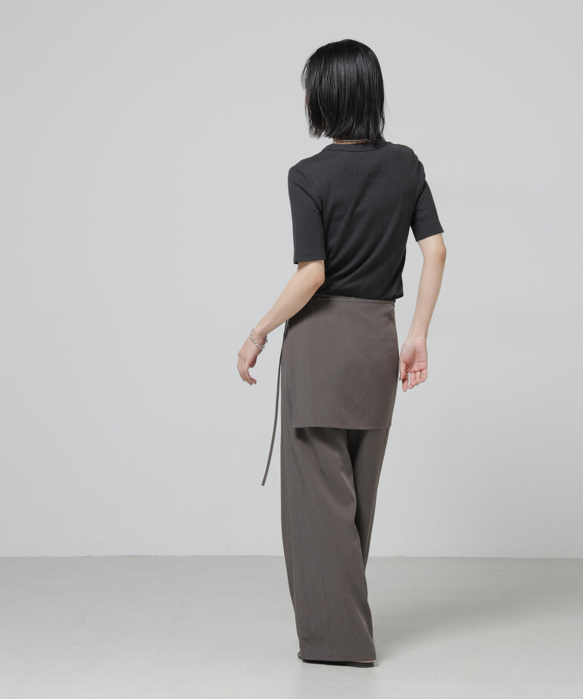 Anti Soaked(R) 汗染み防止クルーネックリブTシャツ 6696124304