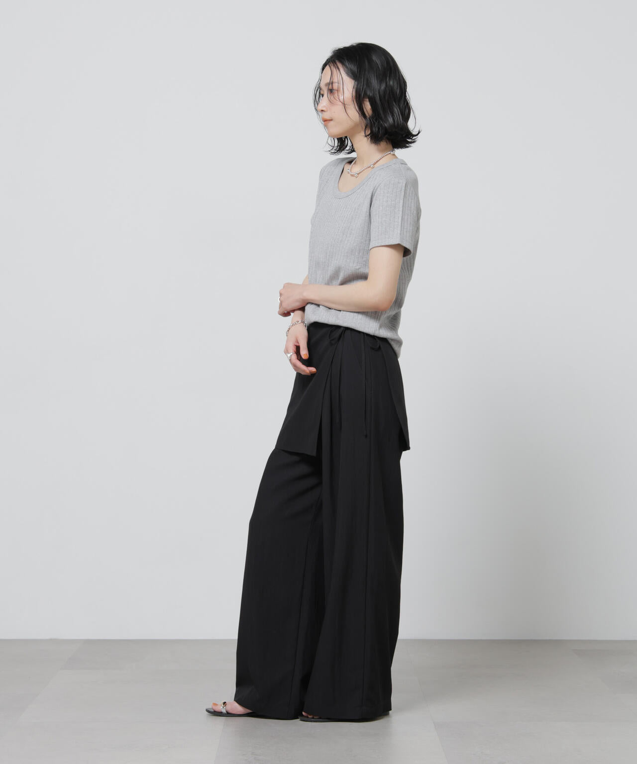 Anti Soaked(R) 汗染み防止コンパクトリブTシャツ 6696124305