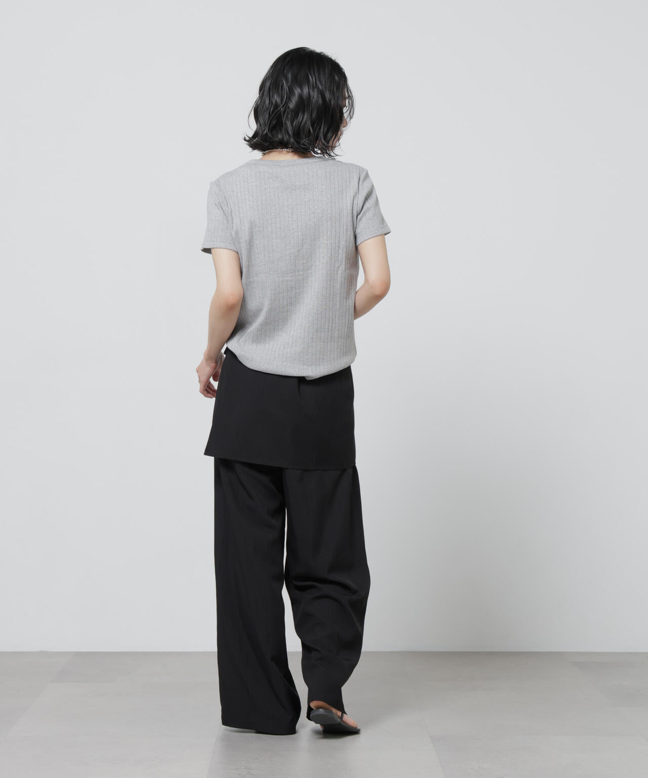 Anti Soaked(R) 汗染み防止コンパクトリブTシャツ 6696124305