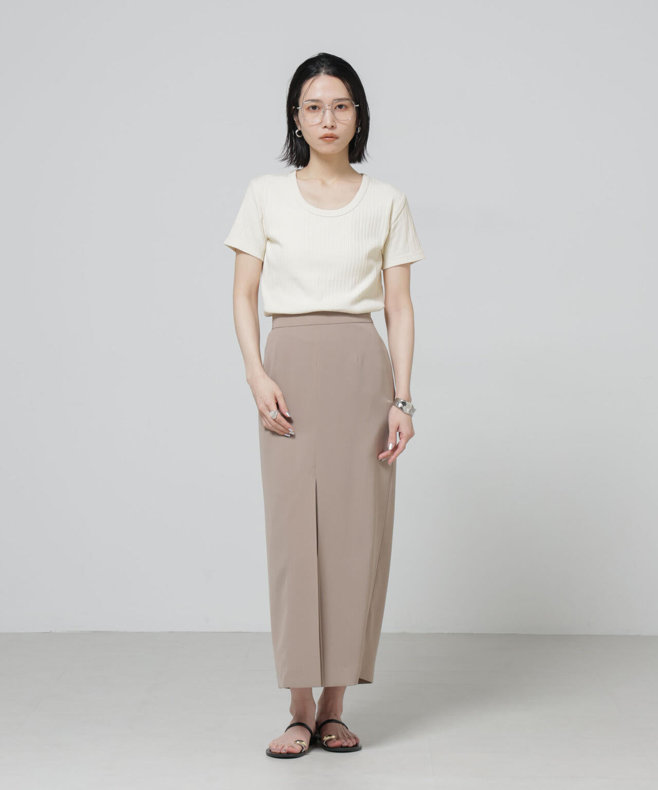 Anti Soaked(R) 汗染み防止コンパクトリブTシャツ 6696124305