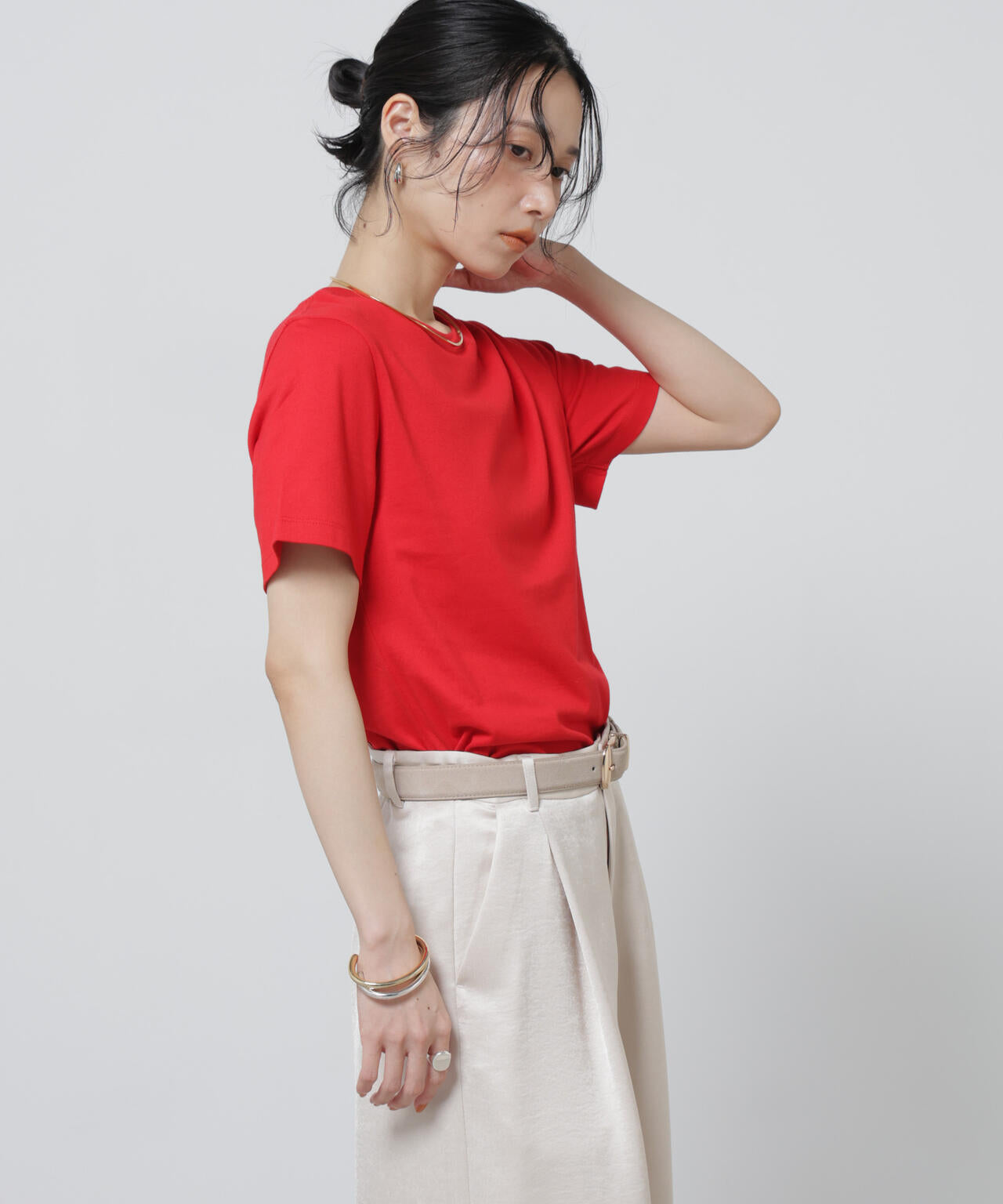 Anti Soaked(R) 汗染み防止カラフルクルーTシャツ 6696124306