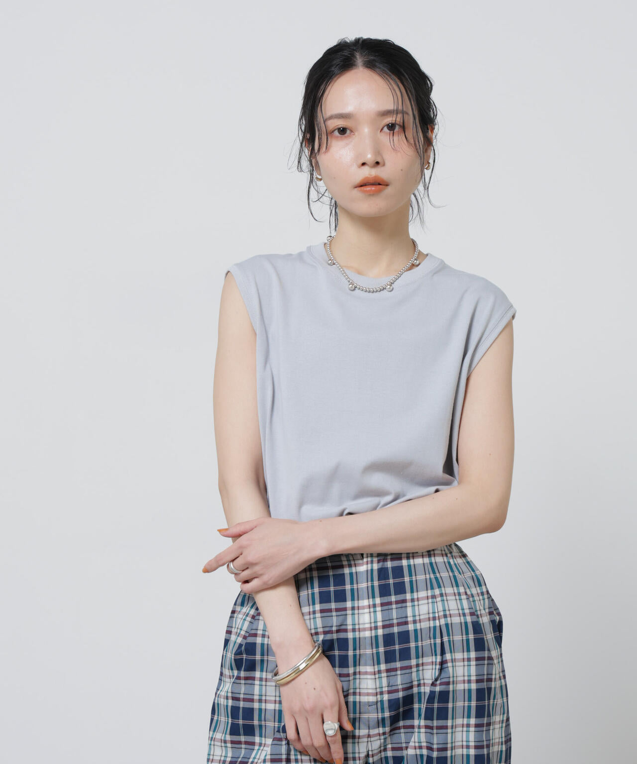 Anti Soaked(R) 汗染み防止カラフルノースリTシャツ 6696124307