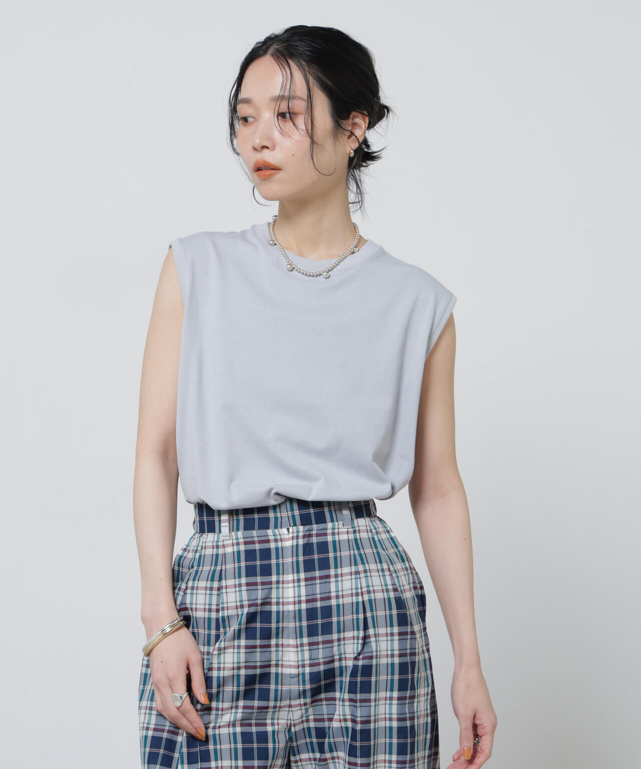 Anti Soaked(R) 汗染み防止カラフルノースリTシャツ 6696124307