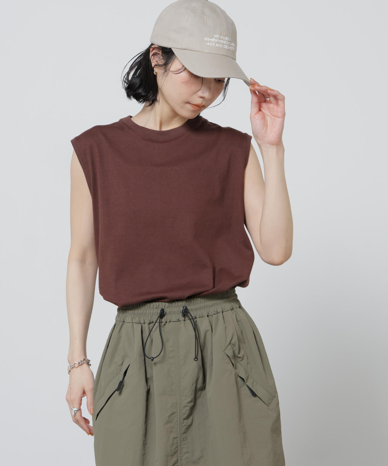 Anti Soaked(R) 汗染み防止カラフルノースリTシャツ 6696124307