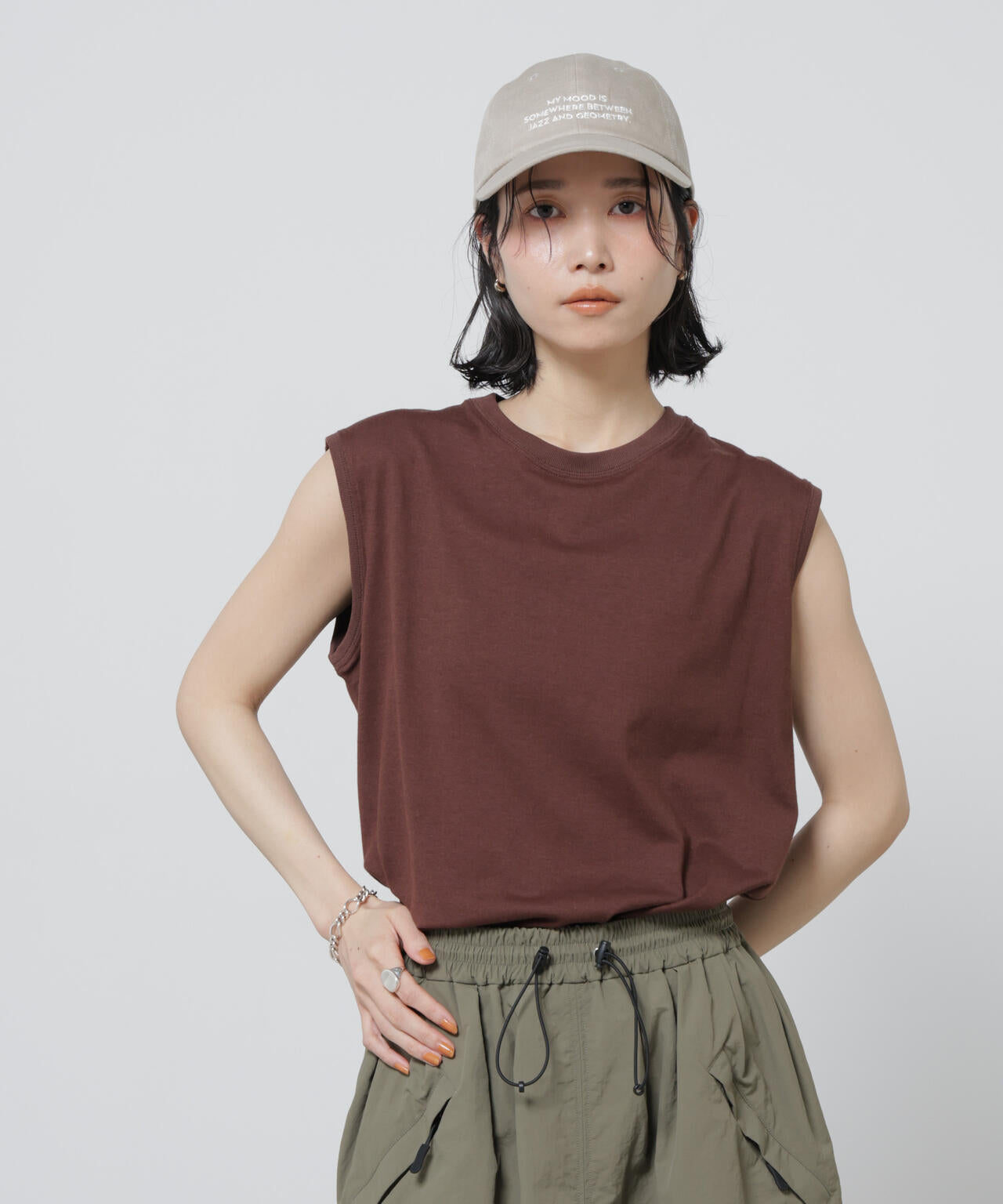 Anti Soaked(R) 汗染み防止カラフルノースリTシャツ 6696124307